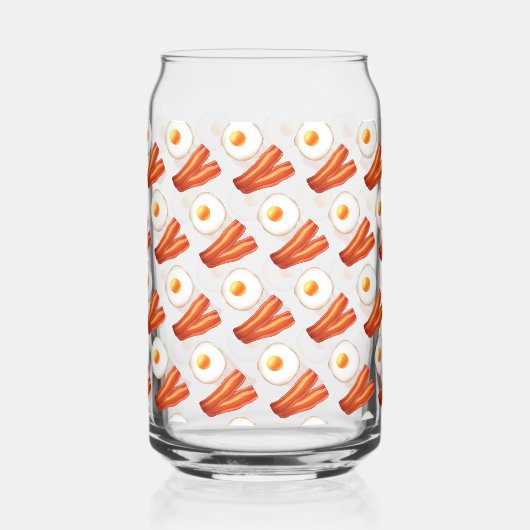 Ontbijt spek en ei blikvorm glas (Achterkant)