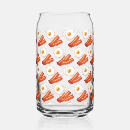 Ontbijt spek en ei blikvorm glas (Rechts)