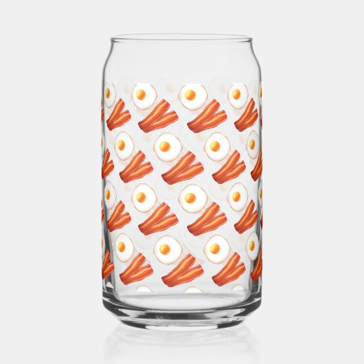 Ontbijt spek en ei blikvorm glas (Links)