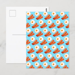 Ontbijt spek en ei briefkaart