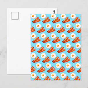 Ontbijt spek en ei briefkaart