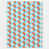 Ontbijt spek en ei fleece deken (Voorkant)