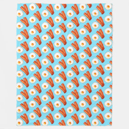 Ontbijt spek en ei fleece deken