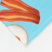 Ontbijt spek en ei fleece deken (Hoek)