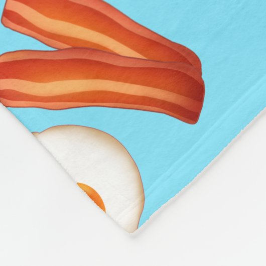 Ontbijt spek en ei fleece deken (Hoek)