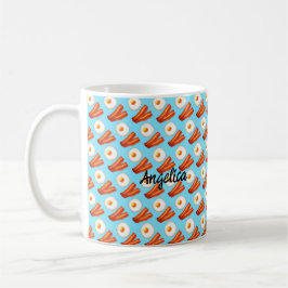 Ontbijt spek en ei koffiemok