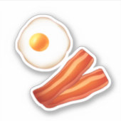 Ontbijt spek en ei sticker (Voorkant)