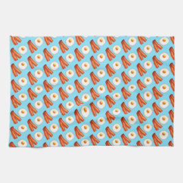 Ontbijt spek en ei theedoek