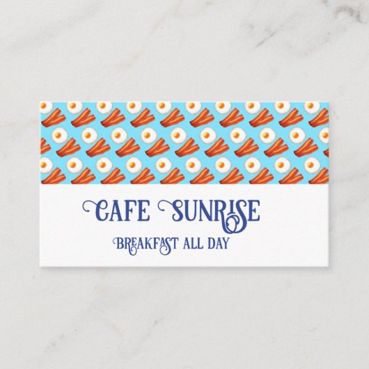 Ontbijt spek en ei visitekaartje (Voorkant)