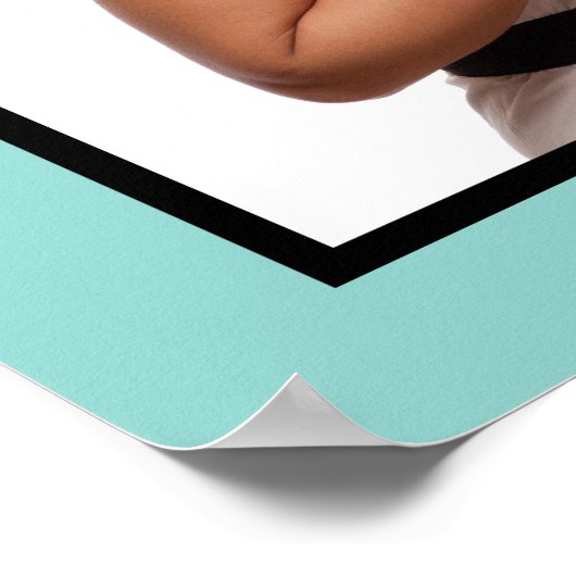 Ontbijt thema Blauw en witte romp Poster (Hoek)