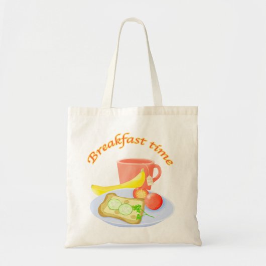 Ontbijt tijd illustratie tote bag (Voorkant)