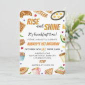 Ontbijt Time Rise en Shine Brunch Verjaardag Kaart (Staand voorkant)