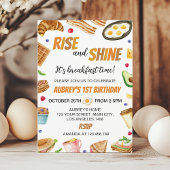 Ontbijt Time Rise en Shine Brunch Verjaardag Kaart