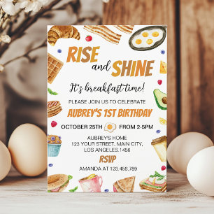 Ontbijt Time Rise en Shine Brunch Verjaardag Kaart