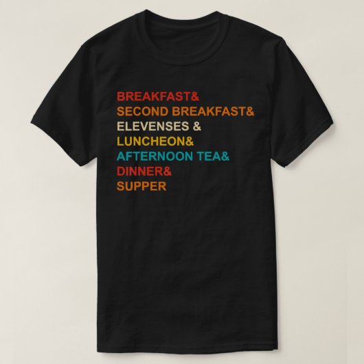 Ontbijt Tweede ontbijt Elevenses  offerte T-shirt (Design voorkant)