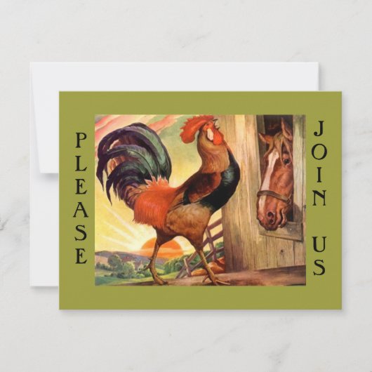 Ontbijt uitnodiging voor sociale oproeppartij (Voorkant)