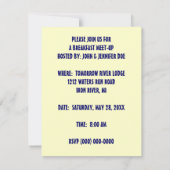 Ontbijt uitnodiging voor sociale oproeppartij (Achterkant)