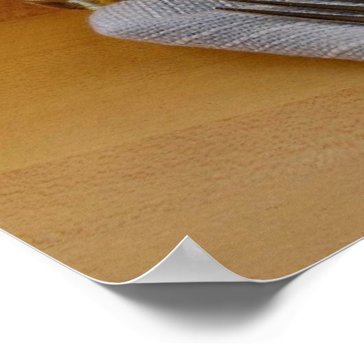 Ontbijt van bacon, eieren en melkpitcher poster (Hoek)