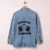 Ontbijt van Champions grappig mannen shirt Denim Jacket (Hangar)