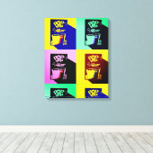 Ontbijt van champions pop kunst canvas afdruk (Insitu (Houten vloer))