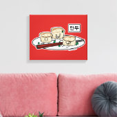 Ontbijt van het de boldim sum van Mandu het Canvas Afdruk (Insitu (Woonkamer))