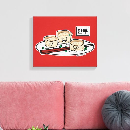 Ontbijt van het de boldim sum van Mandu het Canvas Afdruk (Insitu (Woonkamer))