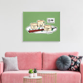 Ontbijt van het de boldim sum van Mandu het Canvas Afdruk (Insitu (Woonkamer))