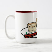 Ontbijt van het de boldim sum van Mandu het Tweekleurige Koffiemok (Links)