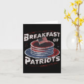 Ontbijt van Patriots Pancake Amerikaanse taart 4e  Kaart (Gele Bloem)