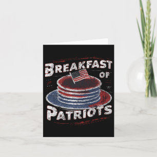 Ontbijt van Patriots Pancake Amerikaanse taart 4e  Kaart