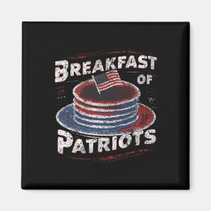 Ontbijt van Patriots Pancake Amerikaanse taart 4e  Magneet
