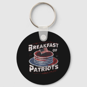Ontbijt van Patriots Pancake Amerikaanse taart 4e Sleutelhanger