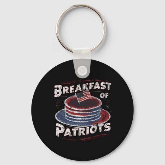Ontbijt van Patriots Pancake Amerikaanse taart 4e Sleutelhanger (Voorkant)