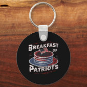Ontbijt van Patriots Pancake Amerikaanse taart 4e Sleutelhanger (Voorkant)