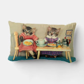 ontbijt van tabby kittens kussen (Achterkant)