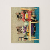 ontbijt van tabby kittens legpuzzel (Verticaal)