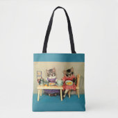 ontbijt van tabby kittens tote bag (Voorkant)