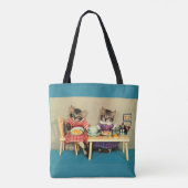 ontbijt van tabby kittens tote bag (Achterkant)