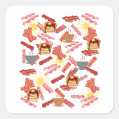 Ontbijt Vierkante Sticker (Voorkant)