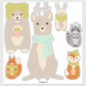 Ontbijt voor de Baby van winterkalveren Sticker (Vel)