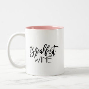 Ontbijt Wijn Funny Classic Mok, 11 oz Tweekleurige Koffiemok