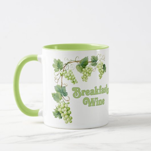 Ontbijt Wijn Grappig Trendy Mok (Links)
