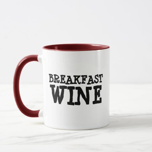 ONTBIJT WIJN GRAPPIGE HUMOR KOFFIE MOK (Links)