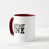 ONTBIJT WIJN GRAPPIGE HUMOR KOFFIE MOK (Voorkant links)