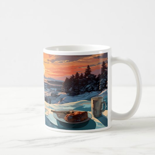 Ontbijt, winter en zon koffiemok (Rechts)