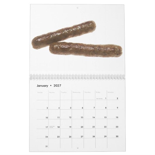 ontbijtagenda voor levensmiddelen kalender (Jan 2027)