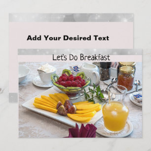 Ontbijtbare uitnodigingskaart kaart