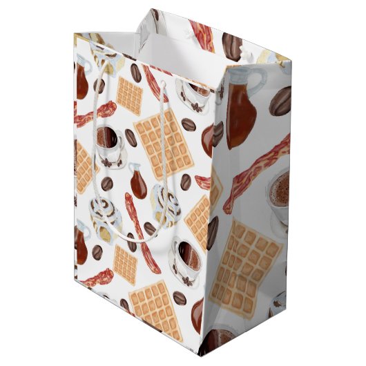 Ontbijtbare voedingsmiddelen Gift Bag Medium Cadeauzakje (Achterkant Gekanteld)