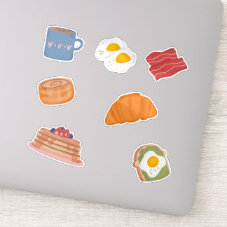 Ontbijtclub Sticker Sheet – Kawaii Pastel Food