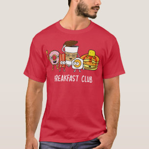 Ontbijtclub T Schattige Kawaii Parodie Funny Food T-shirt